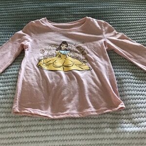 Disney Belle Pink Long Sleeve Tee Size 3T NEW